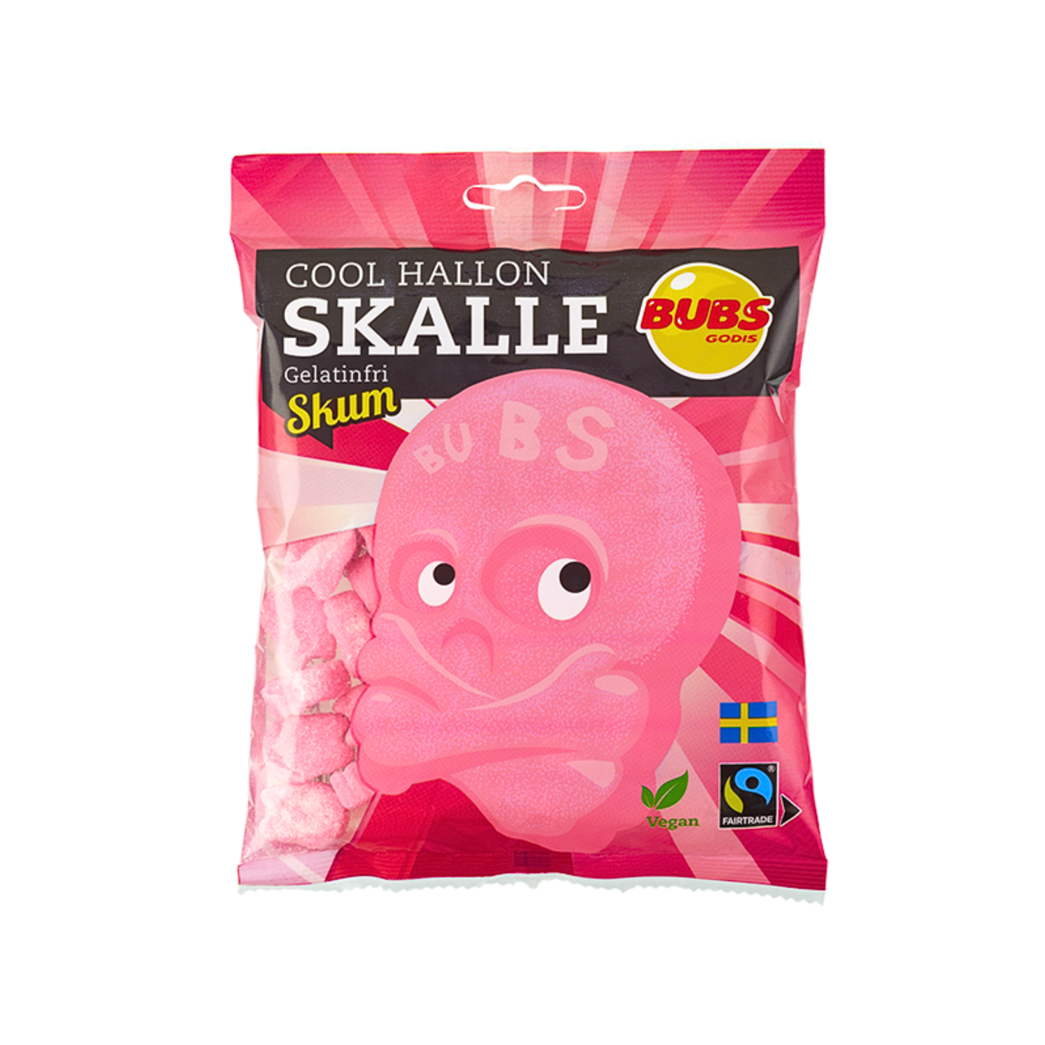 Bubs Sour Raspberry Skull