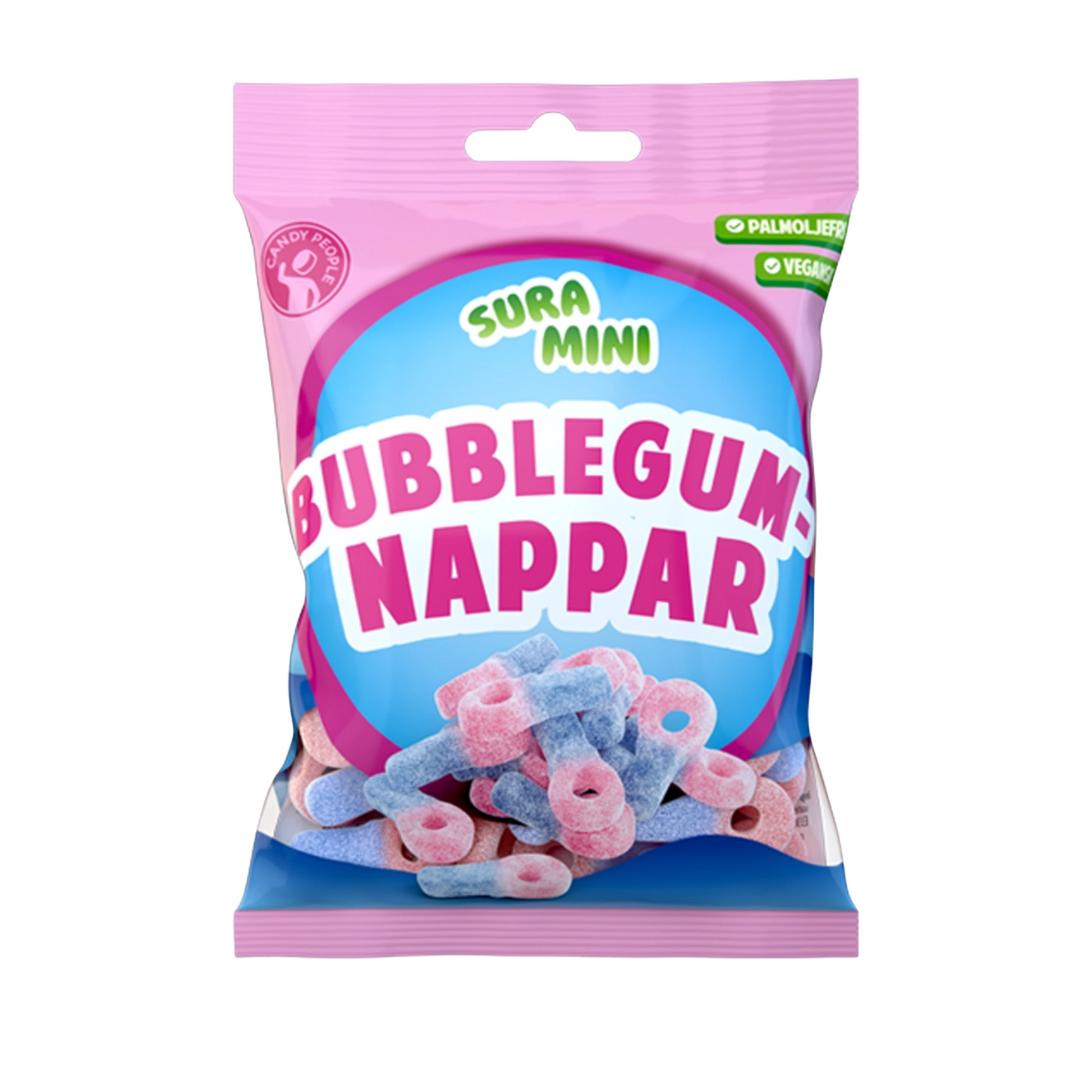 Candy People Sour Mini Bubblegum Pacifiers
